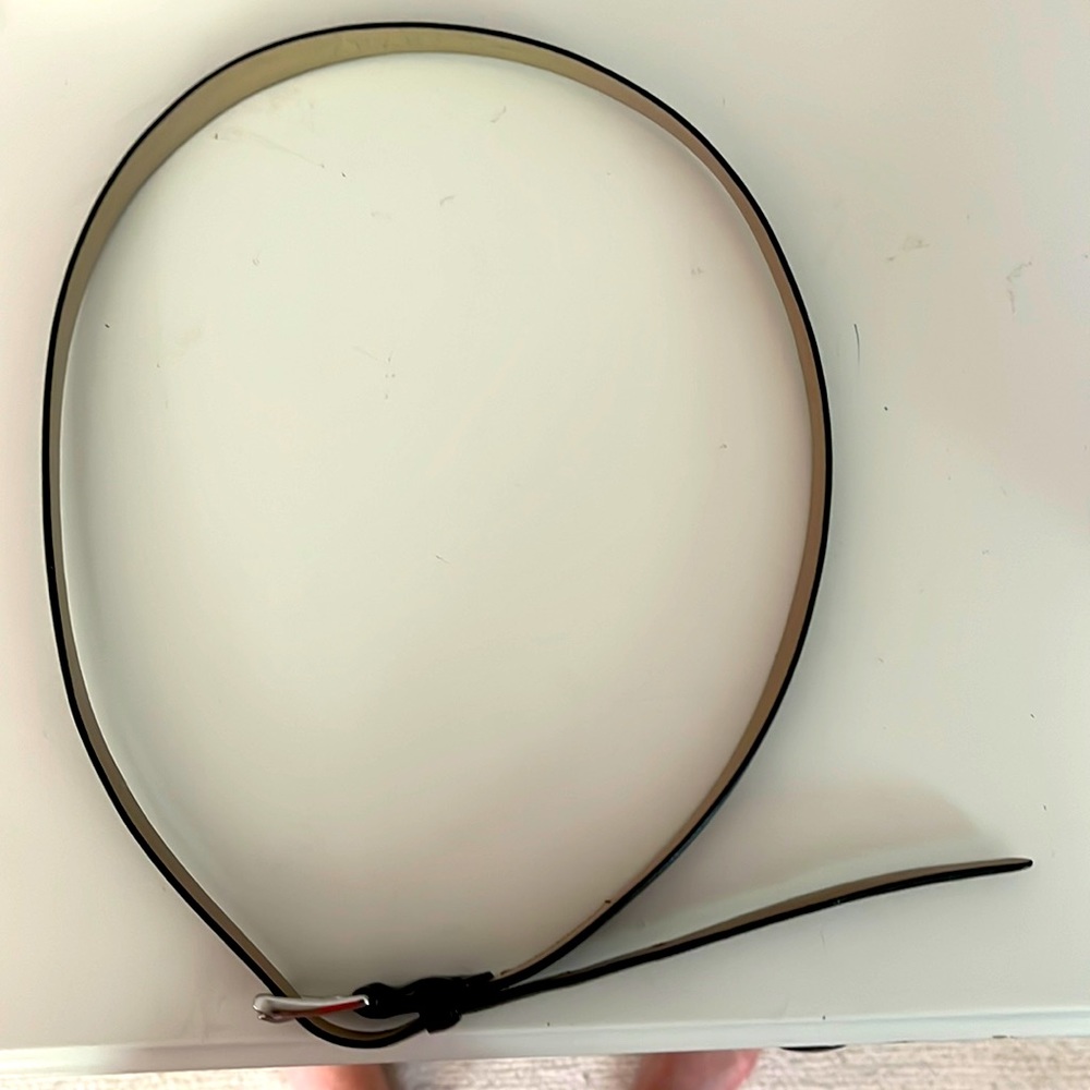 LEATHER BELT SLIM BLACK 39”